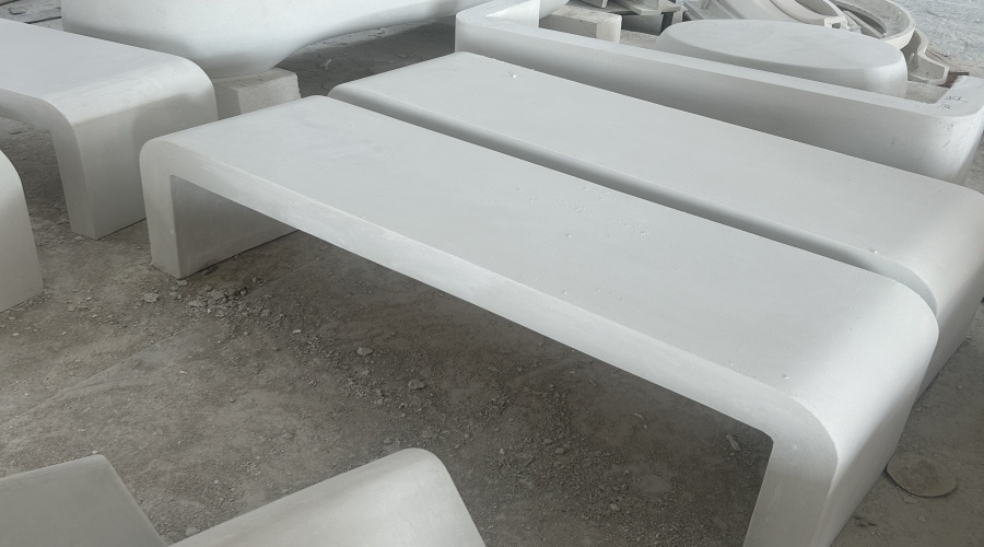 飾紀(jì)上品UHPC廠家：出口韓國長條UHPC坐凳造型工程