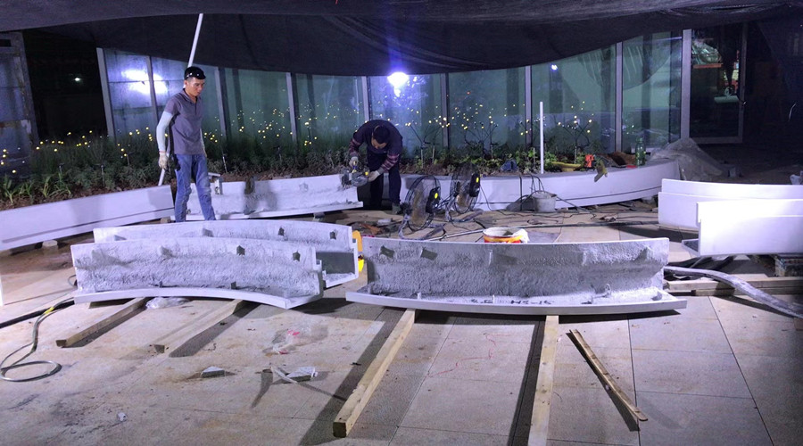 佛山云智匯GRC花池坐凳項(xiàng)目 佛山云智匯GRC花池坐凳項(xiàng)目