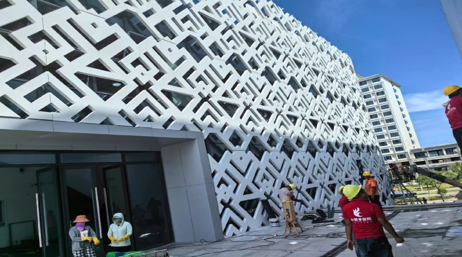 海南陵水體育中心UHPC幕墻圖騰板 海南陵水體育中心UHPC幕墻圖騰板