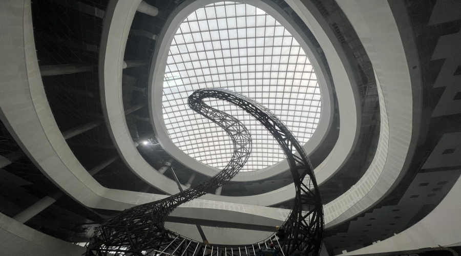 西安科技館GRG攔河扶梯 西安科技館GRG攔河扶梯