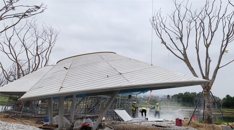 海南三亞海棠灣傘棚UHPC外墻板定制項目