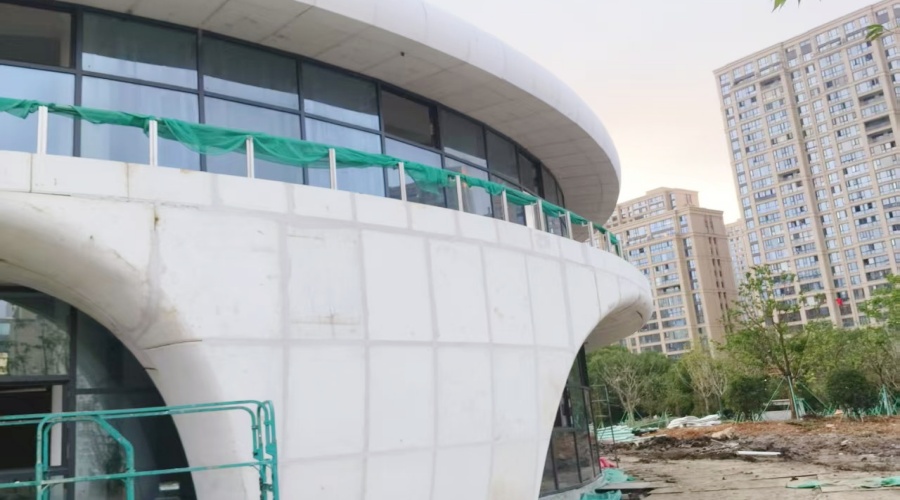 浙江三合項目的UHPC幕墻板工程