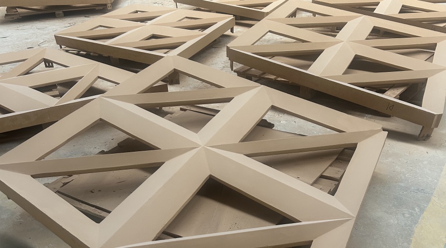 惠州茶葉產業園彩色UHPC鏤空幕墻板工程案例 惠州茶葉產業園彩色UHPC鏤空幕墻板工程案例