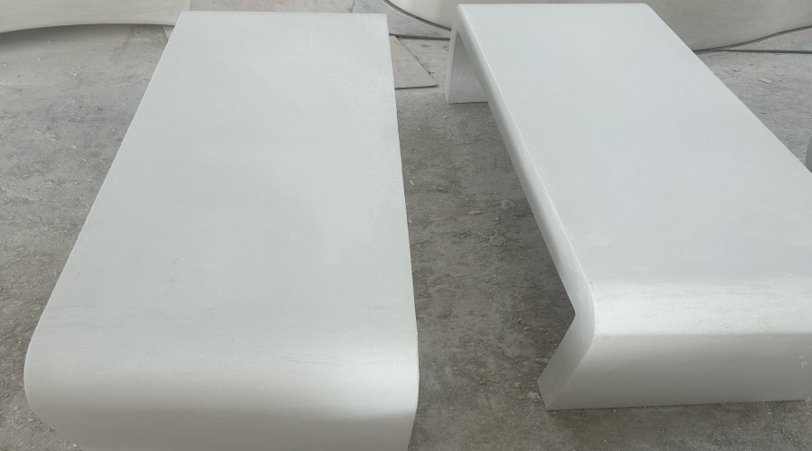 出口韓國長條UHPC坐凳造型工程