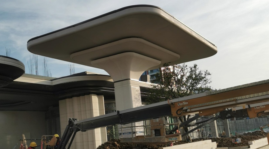 合肥華蓋UHPC柱子落地效果